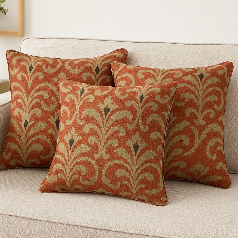 RM COCO ALLURE Red and Gold Patterned Fabric, custom made - Picture 2 of 6